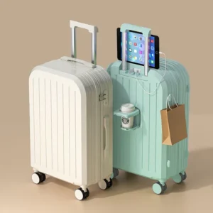 กระเป๋าเดินทาง ชาร์จ USB กระเป๋าเดินทางขนาด 20/26 นิ้ว ล้อสากล 360° luggage